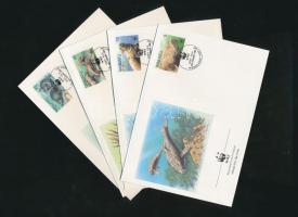 1988 WWF: dugong sor Mi 782-785 4 FDC-n
