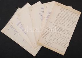 1936 Lég- és gázvédelmi tanfolyam, Budapest, hirdetménye + az előadáson elhangzott anyag korabeli részben kézzel, részben géppel írt változata