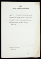 cca 1944-45 Hivatali Eskü Szálasira Budapest Székesfőváros Polgármestere fejléces formanyomtatvány, kitöltetlen, 30x21cm