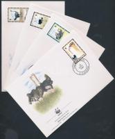 1996 WWF: strucc sor Mi 1370-1373 A 4 FDC-n