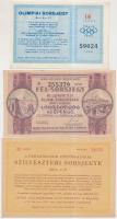 Budapest 1946. "Fél-sorsjegy az Újjáépítési Állami Sorsjátékra" ára 10.000P + 1959. "...