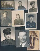 cca 1900-1960 Vegyes katonai portréfotók, egy részük hátulján feliratozva, különböző méretben