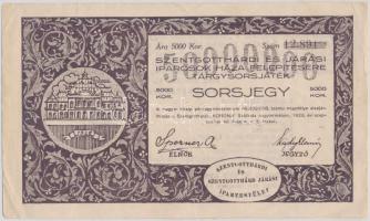 Szentgotthárd 1926. "Szentgotthárdi és Járási Iparosok Háza Felépítésére Tárgysorsjáték" s...