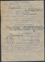 1945 Utazási igazolvány Tornyosnémetiből és vissza, 21x15cm