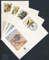 WWF: Hyena Dog set on 4 FDC WWF: Hiénakutya sor 4 FDC-n