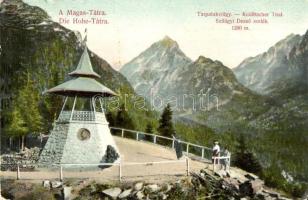 Tátra, Tarpatak völgy, Szilágyi Dezső emlék / valley, monument, Divald Károly (small tear)