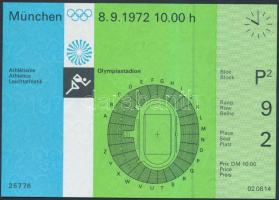 1972 München Olimpiai belépő atlétikai versenyre / 1972 München Olimpic games ticket