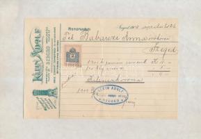 1905 Szeged, Kein Adolf építkezési anyag árus fejléces számla