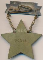 ~1950. "Szakma Kiváló Dolgozója - Közlekedés Építészet" zománcozott fém jelvény nem saját ...