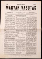 cca 1904-1934 Főként vasúttal kapcsolatos iratok: A Magyar Vasutas című közlöny I. évfolyamának 1. s...