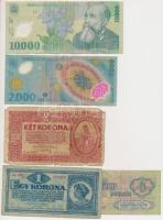 12db vegyes magyar és külföldi bankjegy T:vegyes