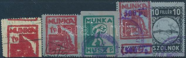 1945-1946 5 klf Szolnok város okmánybélyeg