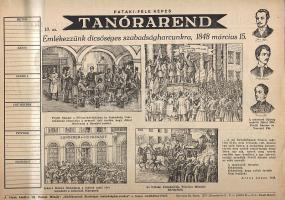 cca 1930 dekoratív képes órarend