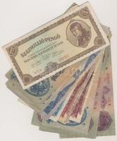 30db-os vegyes magyar pengő és forint bankjegy tétel T:vegyes