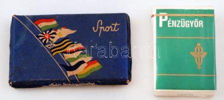 1 csomag bontalan pénzügyőr cigaretta, Sport szivarka üres doboza