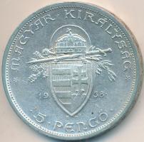 1938. 5P Ag "Szent István" T:2
Adamo P8.1