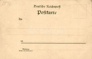 1896 Berlin, Gewerbe-Ausstellung, Pavilon der Stadt Berlin / trade exposition, J. Miersler litho