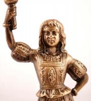 Figurális fém gyertyatartó (három ágú), karok mozognak, m:40 cm