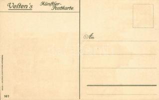 Dresden, Schlosshof, Velten's Künstler-Postkarte 167. litho s: Kley