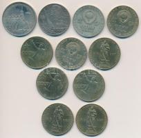 Szovjetunió 1967-1977. 1R (10x) + 1991. 3R "Moszkva védelmének 50. évfordulója" T:2,2-,3
...