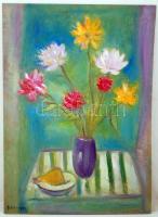 Bakányi Gyula (1955-): Csendélet. Olaj, farost, jelzett, 70×50 cm