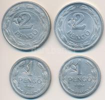 1941-1944. 1P Al (2x) + 2P Al (2x), mindegyik hamis sarló-kalapács ellenjeggyel (fake countersings) T:2,2-
