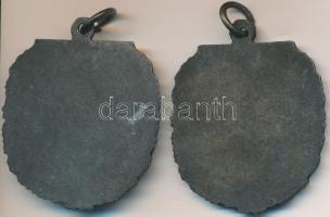 1946. "Siófoki Sport Egyesület 1921-1946" Zn emlékplakett füllel (2x) (32x30mm) T:2,2-