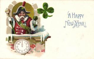 A Happy New Year! Emb. litho