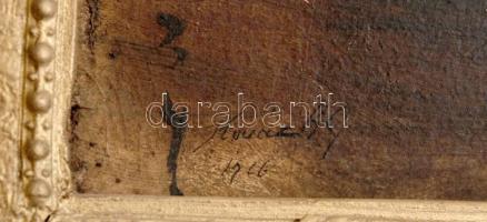 Kovách jelzéssel: Patakpart 1926. Olaj, karton, keretben, 25×36 cm