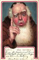 Oh - das ist bös! / Monk, humour, No. 7227. litho (small tear)