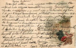 Pig, humour; Gebrüder Obpracher Anstalt Serie 94. No. 20739. litho