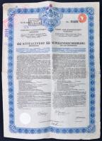 Budapest 1914. "Budapest Székesfőváros - Kötelezvény" 2400K-ról szelvényekkel + 1941. "4%-kal kamatozó állami nyereménykölcsön - államadóssági kötvény" 1/2 részkötvénye 100P-ről szelvényekkel T:III