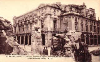 Reims, WWI scene after the bombing, Grand Theatre