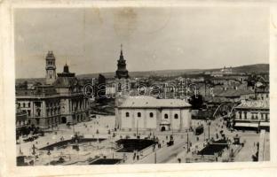 Kolozsvár, Mátyás király tér, szobor, templom / square, church, photo