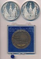 1995. "A Soproni Sörgyár 100 éves 1895-1995" fém emlékérem (42,5mm) (2x) + DN "Magyar...
