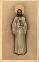 19 db RÉGI, főként vallási témájú üdvözlőlap, vegyes minőségű / 19 old greeting cards, religion, mix...