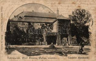 Szerencs, Rákóczy vár, Gróf Szirmay György tulajdona, Gönczy Mihály kiadása (fl)