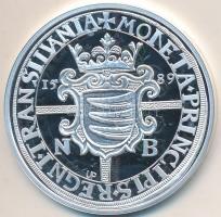 DN "Magyar tallérok utánveretben - Báthory Zsigmond tallérja 1589" Ag emlékérem tanúsítván...