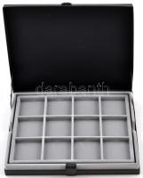 Érmetartó kazetta kivehető tálcával, 24 férőhellyel, használt állapotban, praktikus tépőzárral