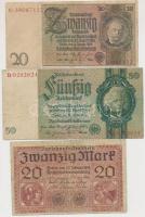 Német Birodalom / Németország / Weimari Köztársaság / Német 3. Birodalom 1910-1933. 25db vegyes bank...
