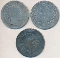 Ausztria 1868-1870. 20kr Ag "Ferenc József" (3x) T:3 Austria 1868-1870. 20 Kreuzer Ag "Franz Joseph" (3x) C:F