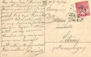 Clown, Meissner & Buch 'Faschingslust' 1966. litho