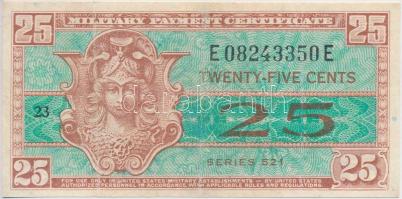 Amerikai Egyesült Államok / Katonai kiadás 1954-1958. 25c T:restaurált USA / Military Payment Certificate 1954-1958. 25 Cents C:restored