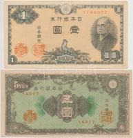 Japán 1946. 1Y + 5Y T:III Japan 1946. 1 Yen + 5 Yen C:F