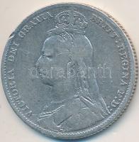 Nagy-Britannia 1889. 1Sh Ag "Viktória" T:3 Great Britain 1889. 1 Shilling Ag "Victoria" C:F