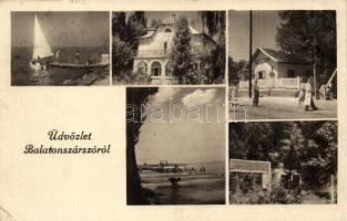 12 db vegyes (régi és modern) balatoni városképes lap, vegyes minőségű / 12 mixed (old and modern) H...