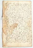 1763 Hagyatéki leltár, magyar nyelvű kézirat (Illyefalva/ Háromszék Vm.) 20 beírt oldal, utolsó levele hiányzik, 34x22cm