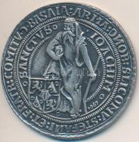 Csehország / történelmi tartomány 1520. Tallér "Szent Joachim" ezüstözött fém 1967-es másolat (42mm) T:1-,2 Bohemia 1520. Joachimsthaler silver plated metal copy (1967) (42mm) C:AU,XF