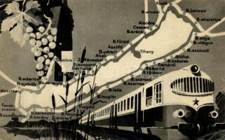 8 db MODERN balatoni városképes lap / 8 modern Hungarian postcards, lake Balaton