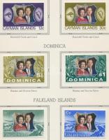English colonies Elizabeth II. Silver Jubilee 33 paralel issue Angol gyarmatok II. Erzsébet ezüstlak...